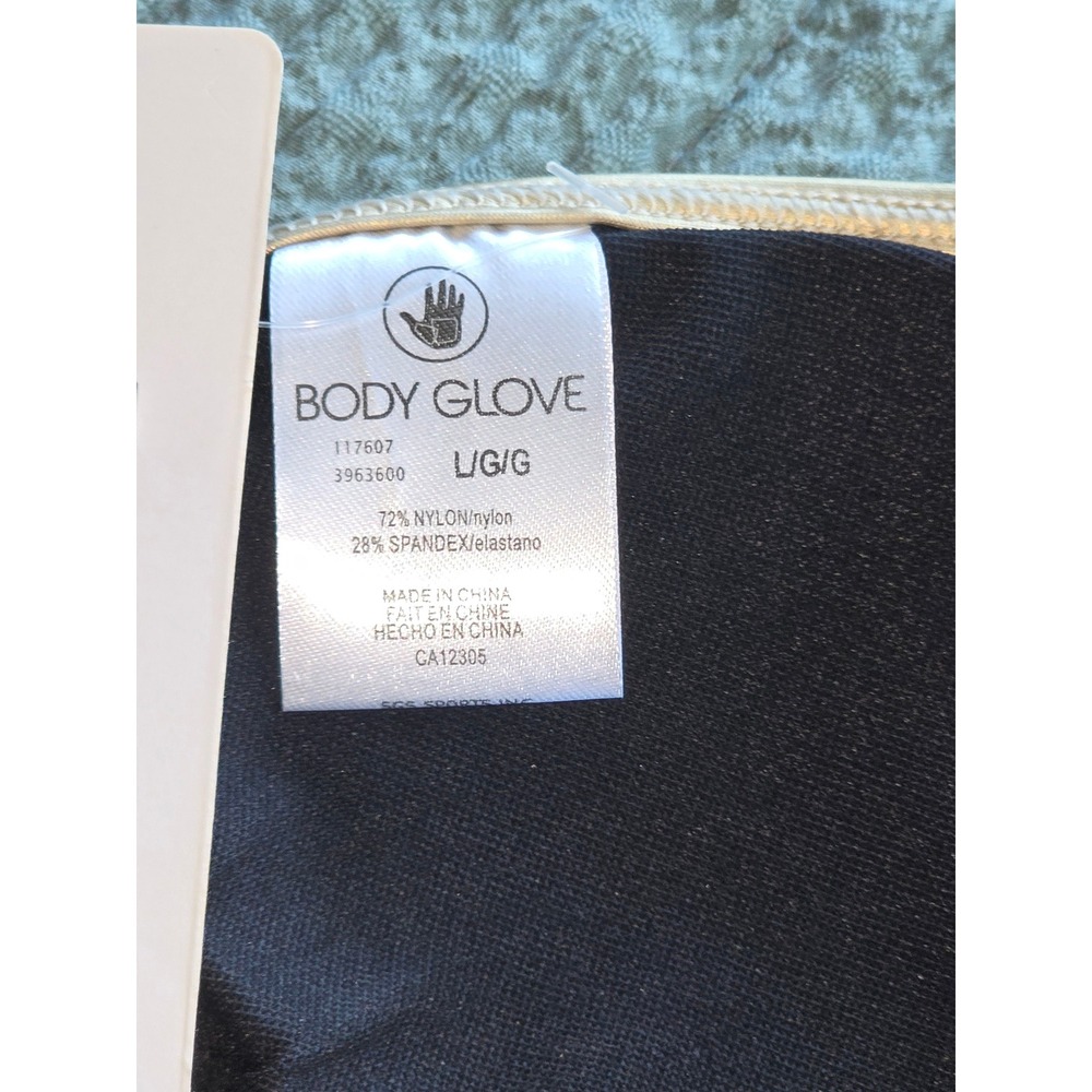 NWT Body Glove Bikini Top Black Gold Dita Triangle Swimwear Women Large - Picture 4 of 4